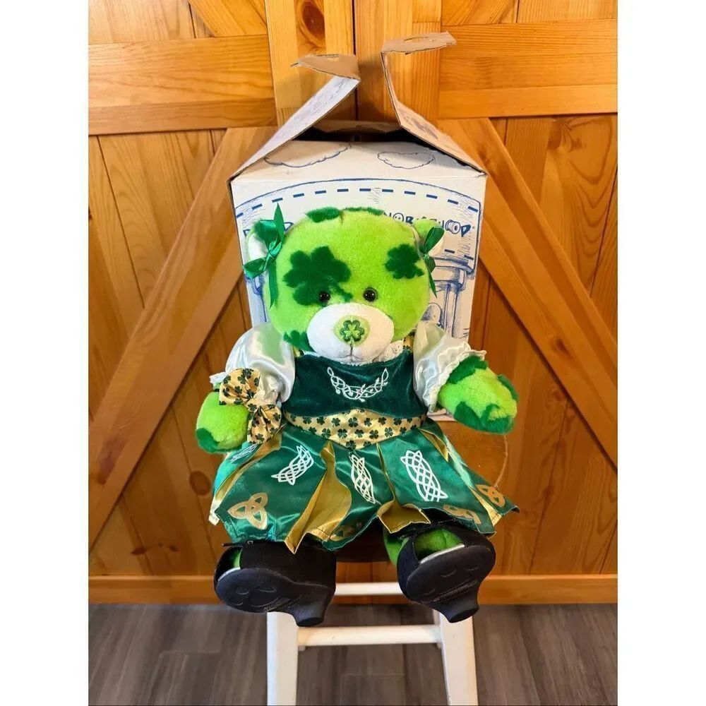Build a Bear St Patricks Day w/ Outfit Irish Shamrock Retired 12" Plush (6898)